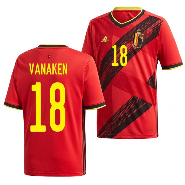 Men's Belgium Hans Vanaken Jersey Home 2020 Short Sleeve Adidas