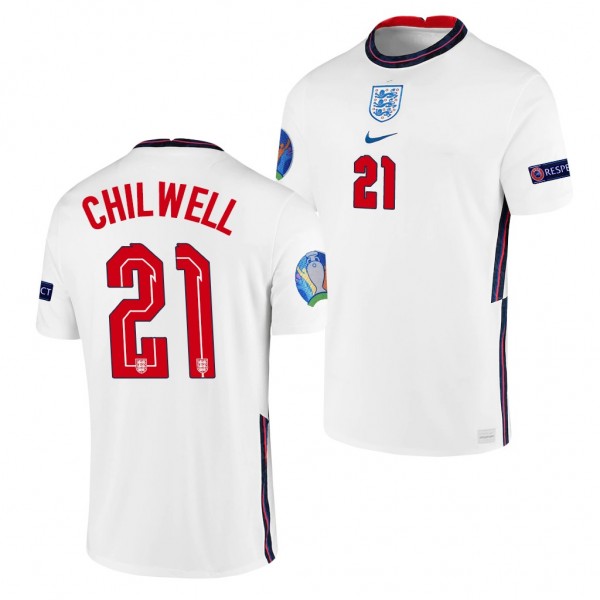 Men's Ben Chilwell England EURO 2020 Jersey White Home Replica