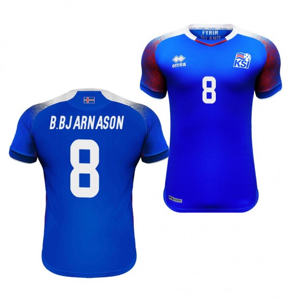Men's Iceland 2018 World Cup Birkir Bjarnason Jersey Home