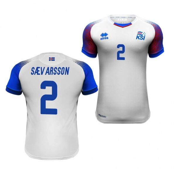 Men's Iceland 2018 World Cup Birkir Mar Saevarsson Jersey Away