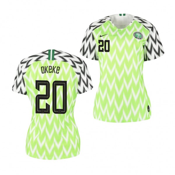 Women's Nigeria Chidinma Okeke Jersey 2019 World Cup Home
