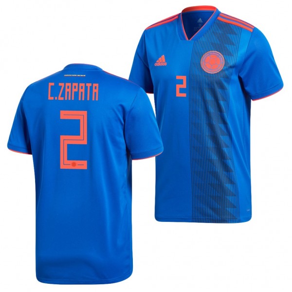 Men's Colombia Cristian Zapata 2018 World Cup Blue Jersey