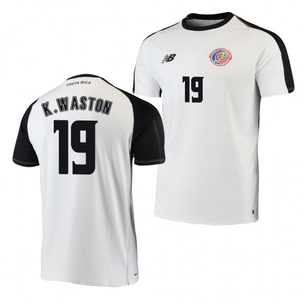 Men's Costa Rica Kendall Waston 2018 World Cup White Jersey