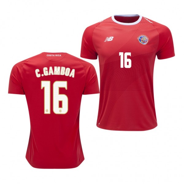 Men's Costa Rica 2018 World Cup Cristian Gamboa Jersey Red