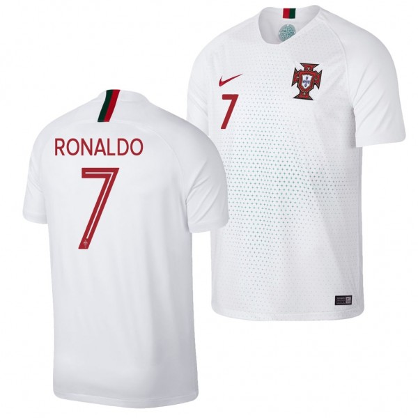 Men's 2018 World Cup Portugal Cristiano Ronaldo Jersey White