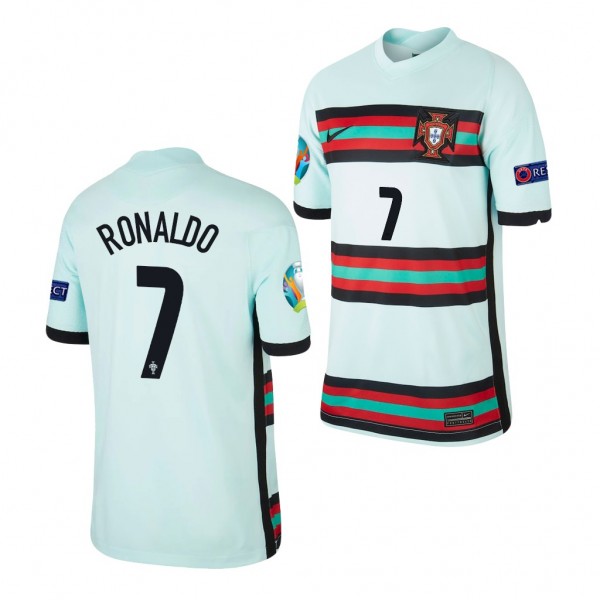 Youth Cristiano Ronaldo EURO 2020 Portugal Jersey Teal Away