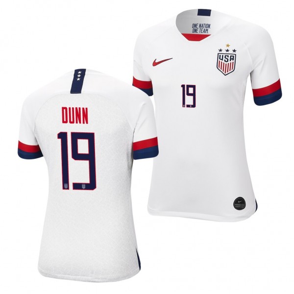 Men's Crystal Dunn USA 4-STAR White Jersey 2019 World Cup Champions Business