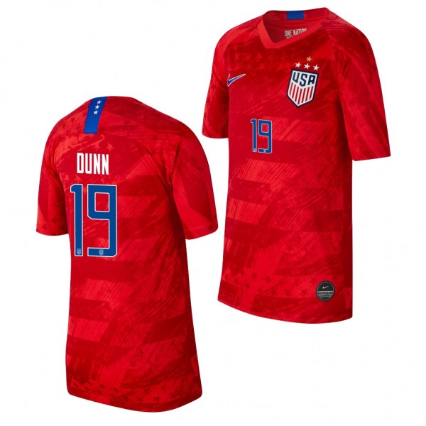 Men's Crystal Dunn USA 4-STAR Red Jersey 2019 World Cup Champions