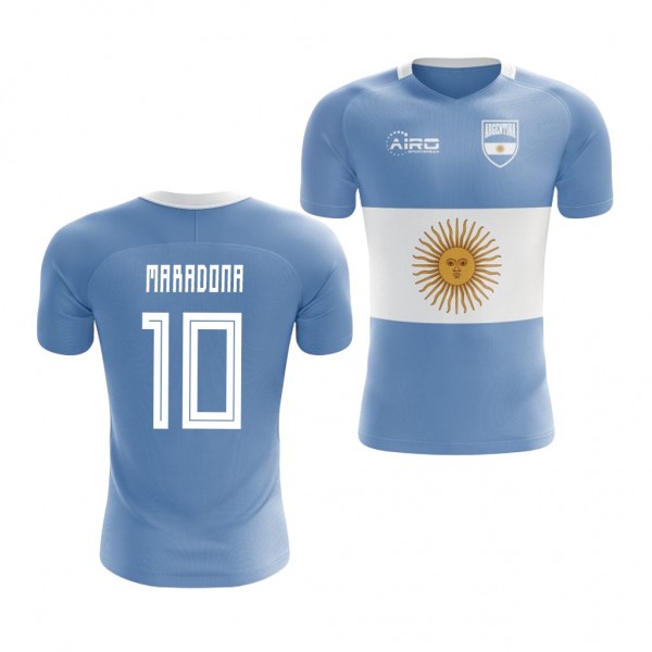 Men's Diego Maradona Jersey Argentina Argentina Flag Concept Short Sleeve
