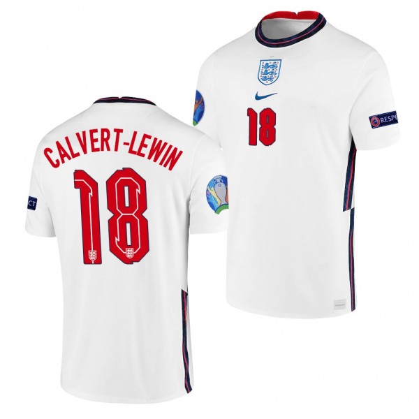 Men's Dominic Calvert-Lewin England EURO 2020 Jersey White Home Replica