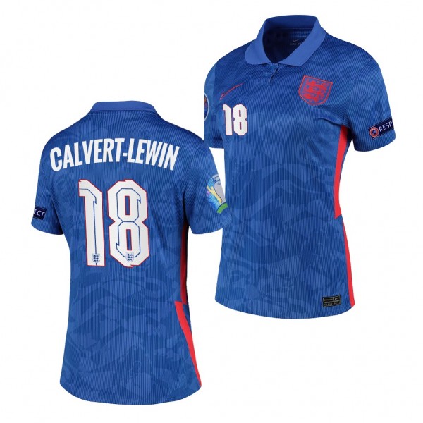 Women's England Dominic Calvert-Lewin EURO 2020 Jersey Blue Away Replica