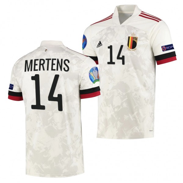 Men's Dries Mertens Belgium EURO 2020 Jersey White Away Replica