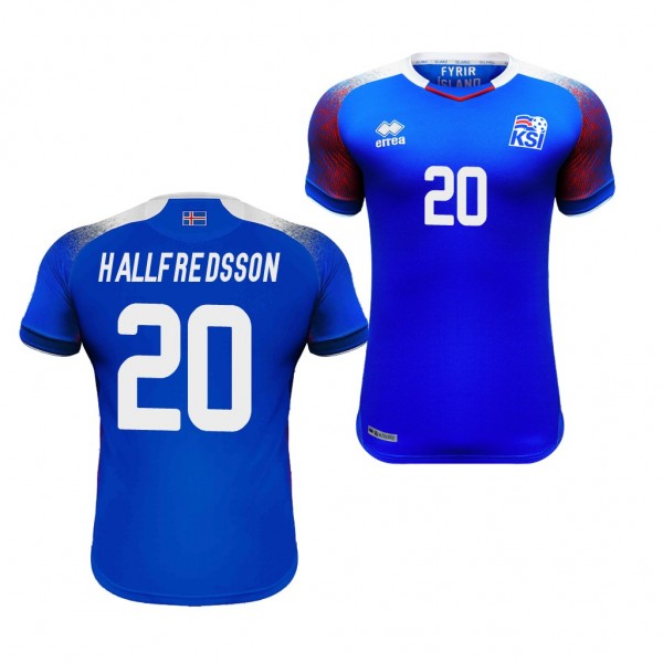 Men's Iceland 2018 World Cup Emil Hallfredsson Jersey Home