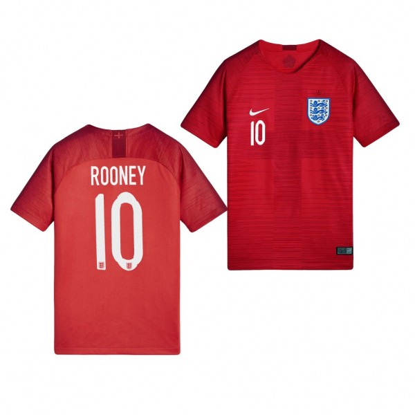 Men's England Wayne Rooney Away Red Jersey