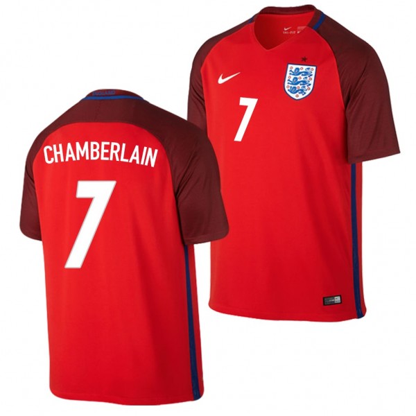 Men's England Alex Oxlade-Chamberlain Away Red Jersey