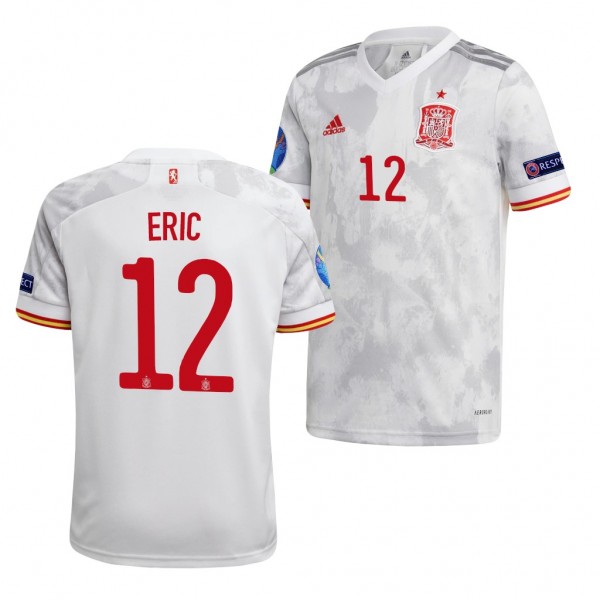 Men's Eric Garcia Spain EURO 2020 Jersey White Away Replica