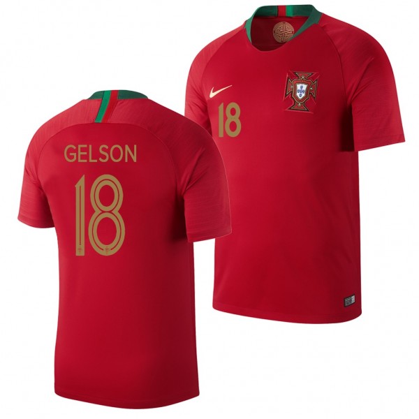 Men's Portugal 2018 World Cup Gelson Martins Jersey Red