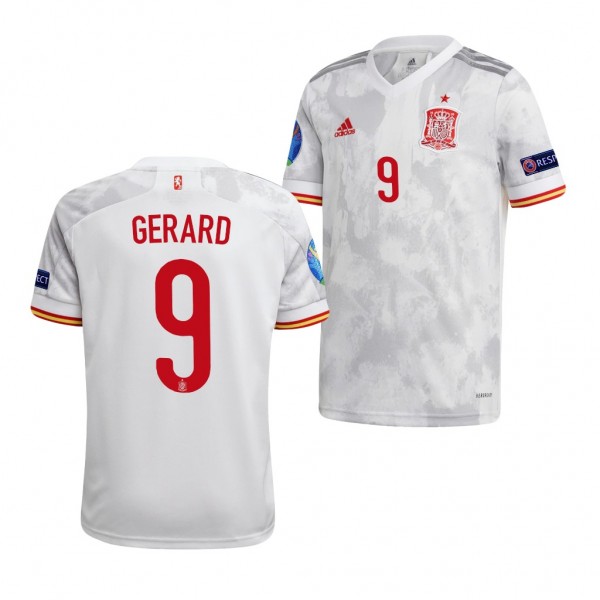 Youth Gerard EURO 2020 Spain Jersey White Away
