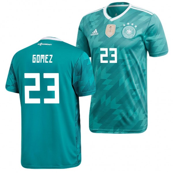 Men's Germany Mario Gomez Away Green-White Jersey