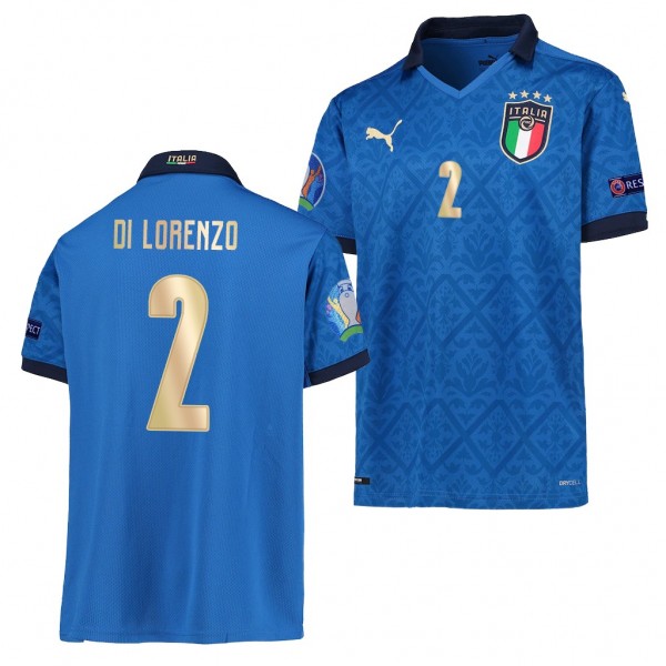 Youth Giovanni Di Lorenzo EURO 2020 Italy Jersey Blue Home
