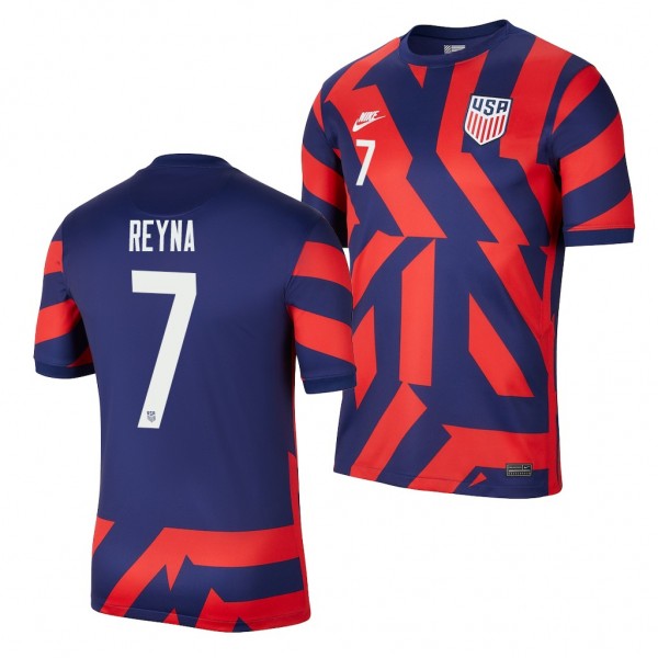 Men's Giovanni Reyna USMNT 2021-22 Away Jersey Blue Replica