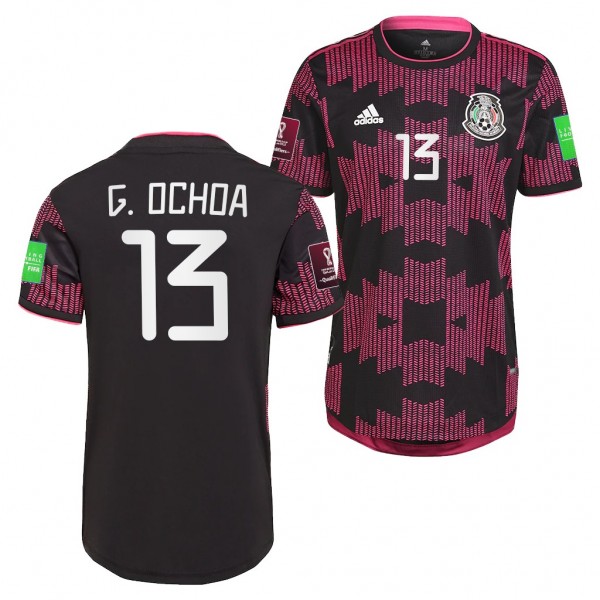 Men's Guillermo Ochoa Jersey Mexico National Team Home Black 2021-22 Authentic