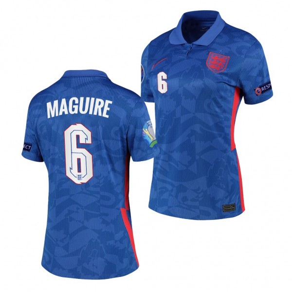 Women's England Harry Maguire EURO 2020 Jersey Blue Away Replica