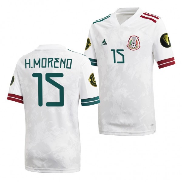 Men's Hector Moreno Mexico 2021 CONCACAF Gold Cup Jersey White Away Replica