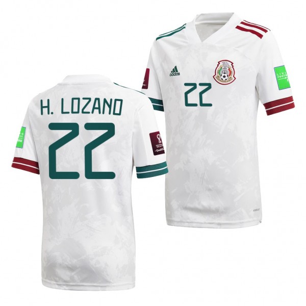Men's Hirving Lozano Mexico National Team Away Jersey White