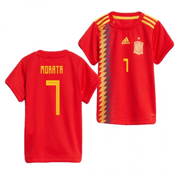 Youth Spain Alvaro Morata Home World Cup Jersey