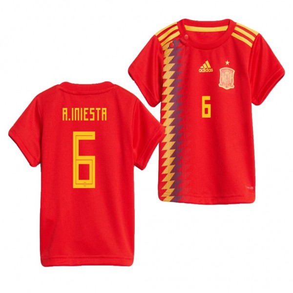 Youth Spain Andres Iniesta Home World Cup Jersey