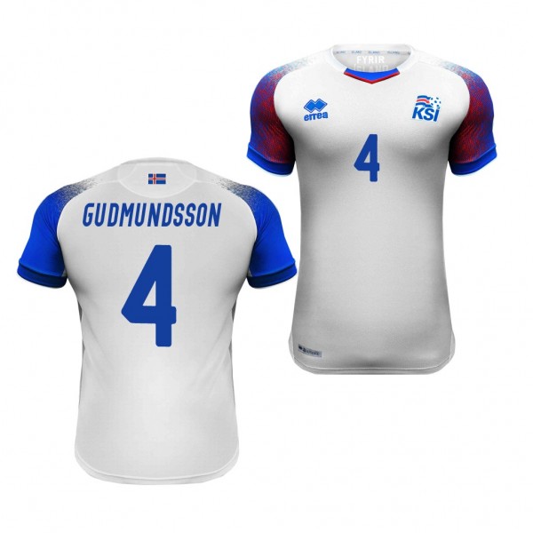 Men's Iceland Albert Gudmundsson 2018 World Cup White Jersey