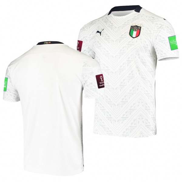 Men's Italy Away Jersey White 2022 Qatar World Cup
