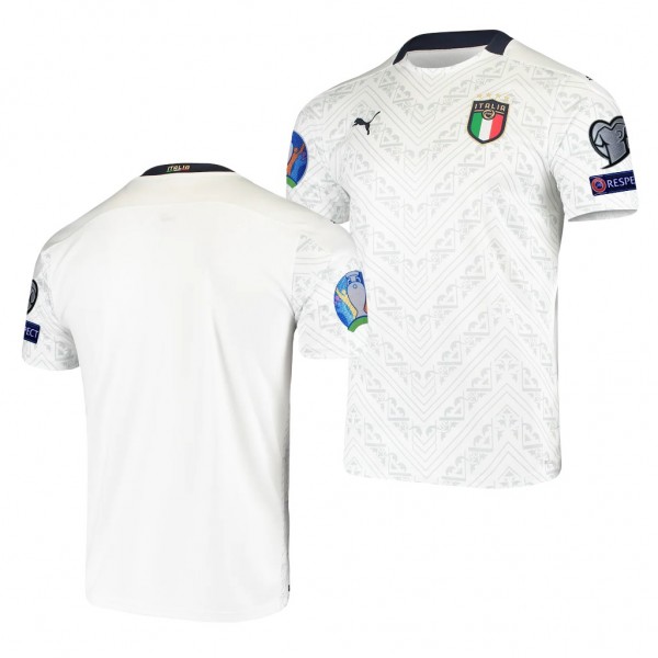 Men's Italy EURO 2020 Jersey White Away Replica