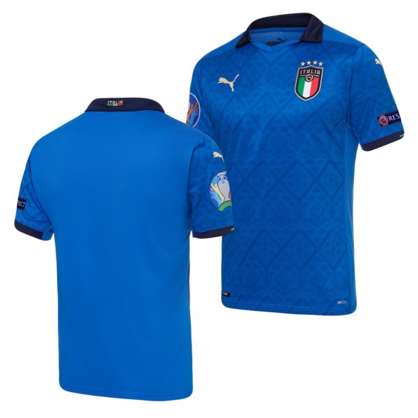 Men's Italy EURO 2020 Jersey Blue Home Replica