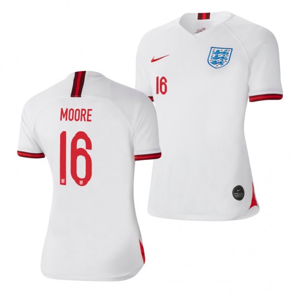 Men's England Jade Moore Home White Jersey