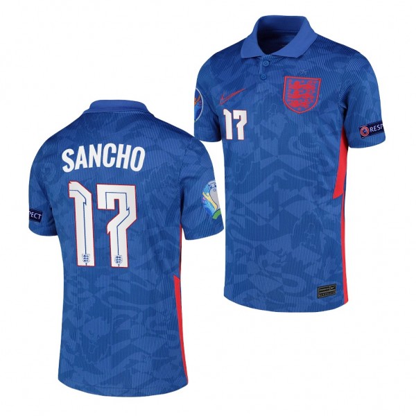 Youth Jadon Sancho EURO 2020 England Jersey Blue Away