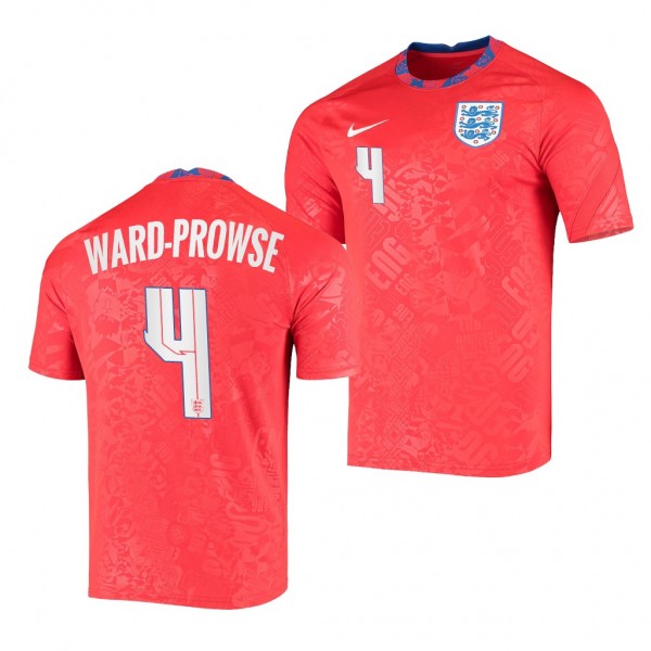 Men's James Ward-Prowse England National Team Pre-Match Jersey Red Breathe Raglan
