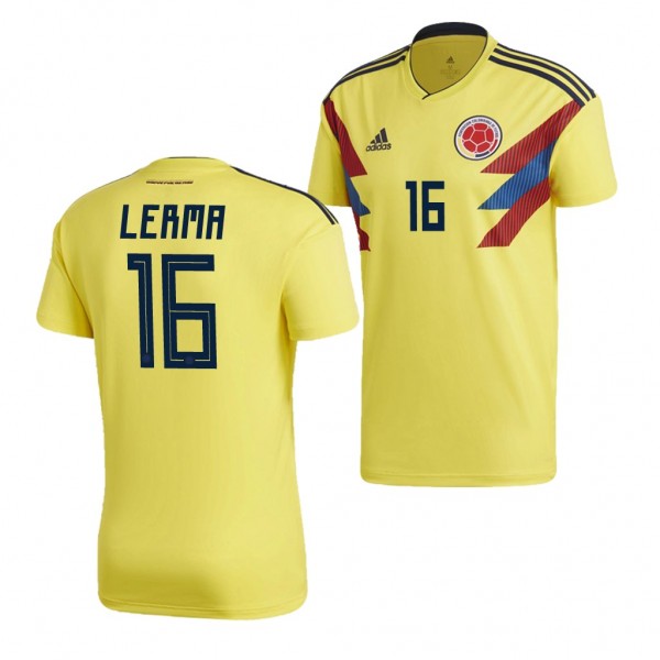Men's Colombia 2018 World Cup Jefferson Lerma Jersey Home