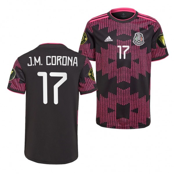 Men's Jesus Manuel Corona Mexico 2021 CONCACAF Gold Cup Jersey Black Home Replica