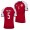 Men's Joakim Maehle Denmark EURO 2020 Jersey Red Home Replica