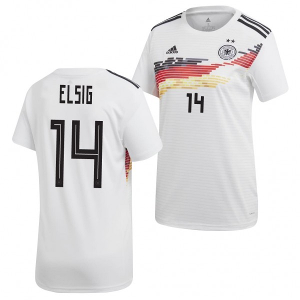 Women's Johanna Elsig Jersey Germany 2019 World Cup Home White