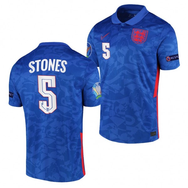 Men's John Stones England EURO 2020 Jersey Blue Away Replica