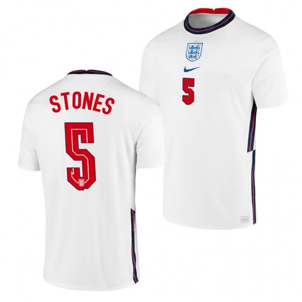 Men's John Stones England National Team Home Jersey White