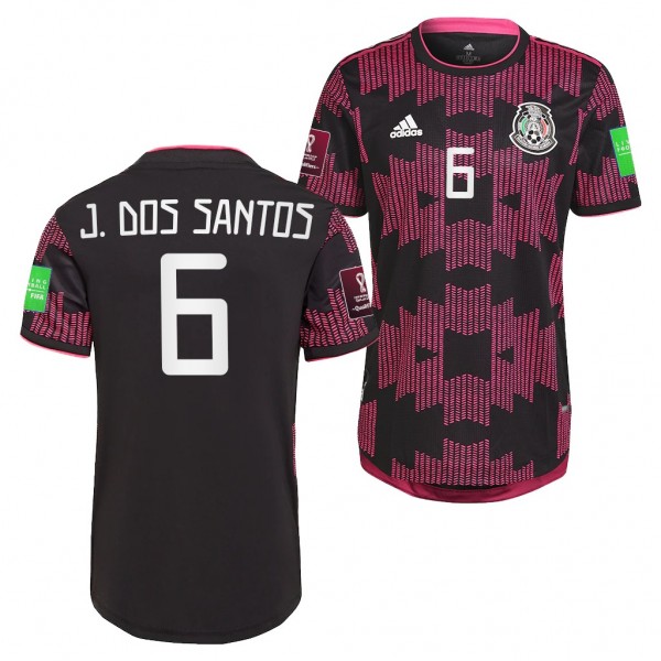 Men's Jonathan Dos Santos Jersey Mexico National Team Home Black 2021-22 Authentic