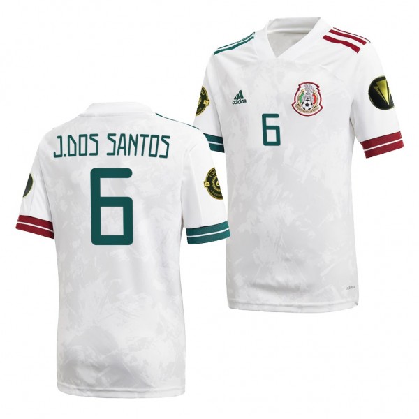 Men's Jonathan Dos Santos Mexico 2021 CONCACAF Gold Cup Jersey White Away Replica