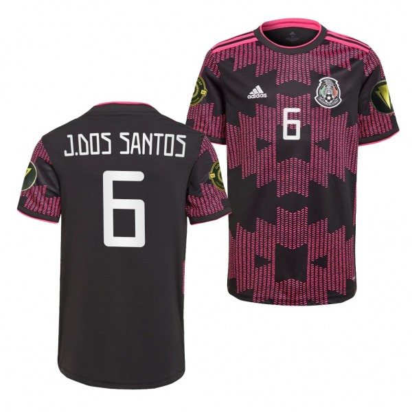 Men's Jonathan Dos Santos Mexico 2021 CONCACAF Gold Cup Jersey Black Home Replica