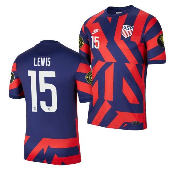 Men's Jonathan Lewis USMNT 2021 CONCACAF Gold Cup Jersey Blue Away Replica