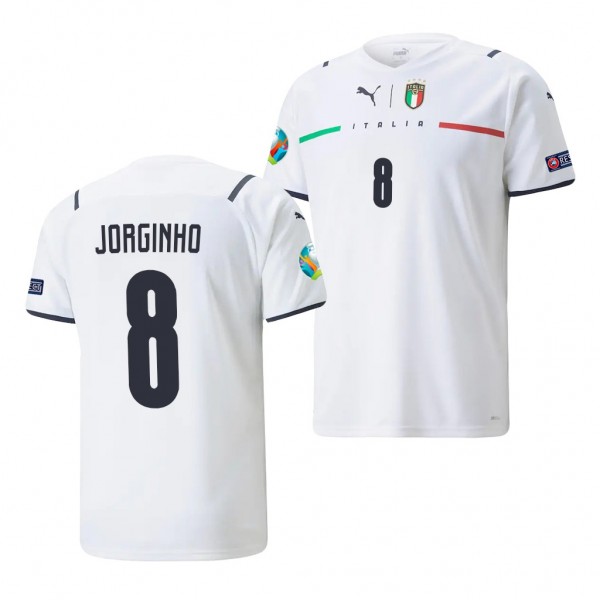 Men's Jorginho Italy EURO 2020 Jersey White Replica Away