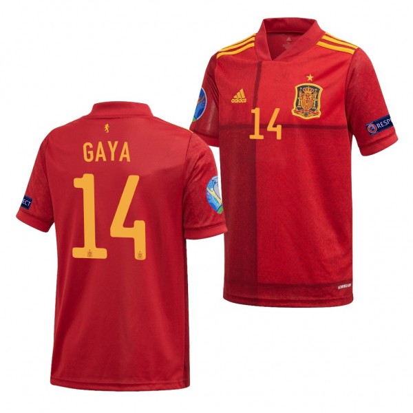 Youth Jose Gaya EURO 2020 Spain Jersey Red Home